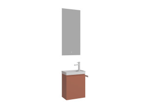 "Ferla 40" Vanity Set with Mirror (2-Piece) - 40 x 22 x 50 cm - Matte Cinnamon
