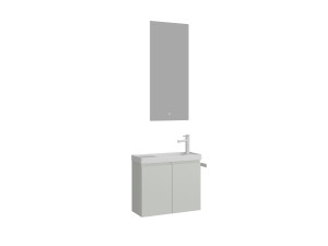 "Ferla 60" Vanity Set with Mirror (2-Piece) - 60 x 22 x 50 cm - Matte Cashmere