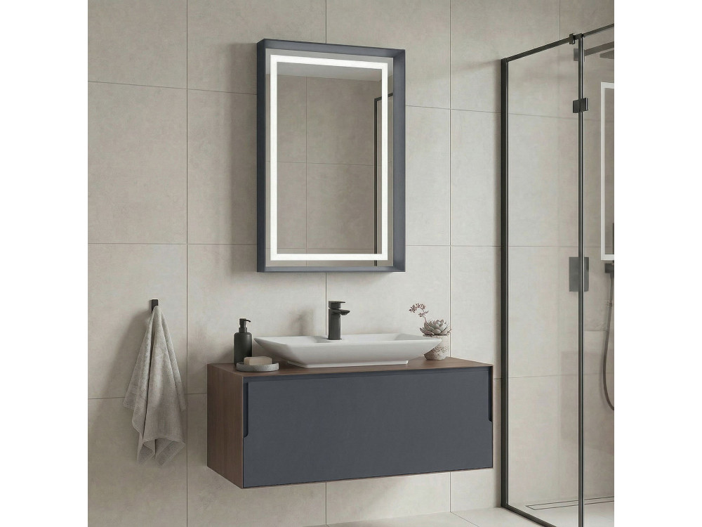 Parametre 2 100 x 50 x 40 cm Parametre 1 Noyer / Anthracite / Blanc