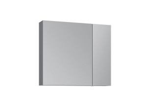 "Nuvola 80 v2" Bathroom Cabinet with Mirror - 75 x 16 x 66 cm - Grey
