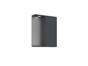 "Purus 55" Bathroom Cabinet with Mirror - 56 x 18 x 68 cm - Matte Anthracite