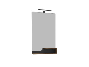 "Galia 60" Decorative Wooden Mirror - 60 x 14 x 100 cm - Dark Walnut