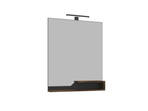 "Galia 80" Decorative Wooden Mirror - 60 x 14 x 100 cm - Dark Walnut