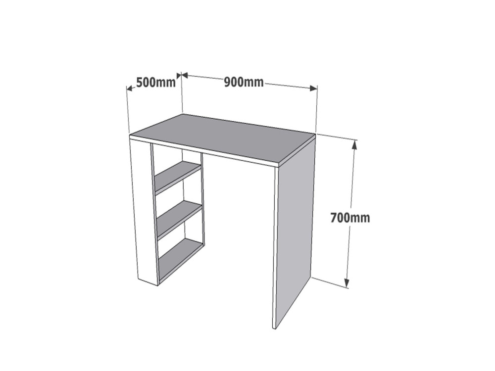 Cool" wooden desk - 90 x 50 x 70 cm -...