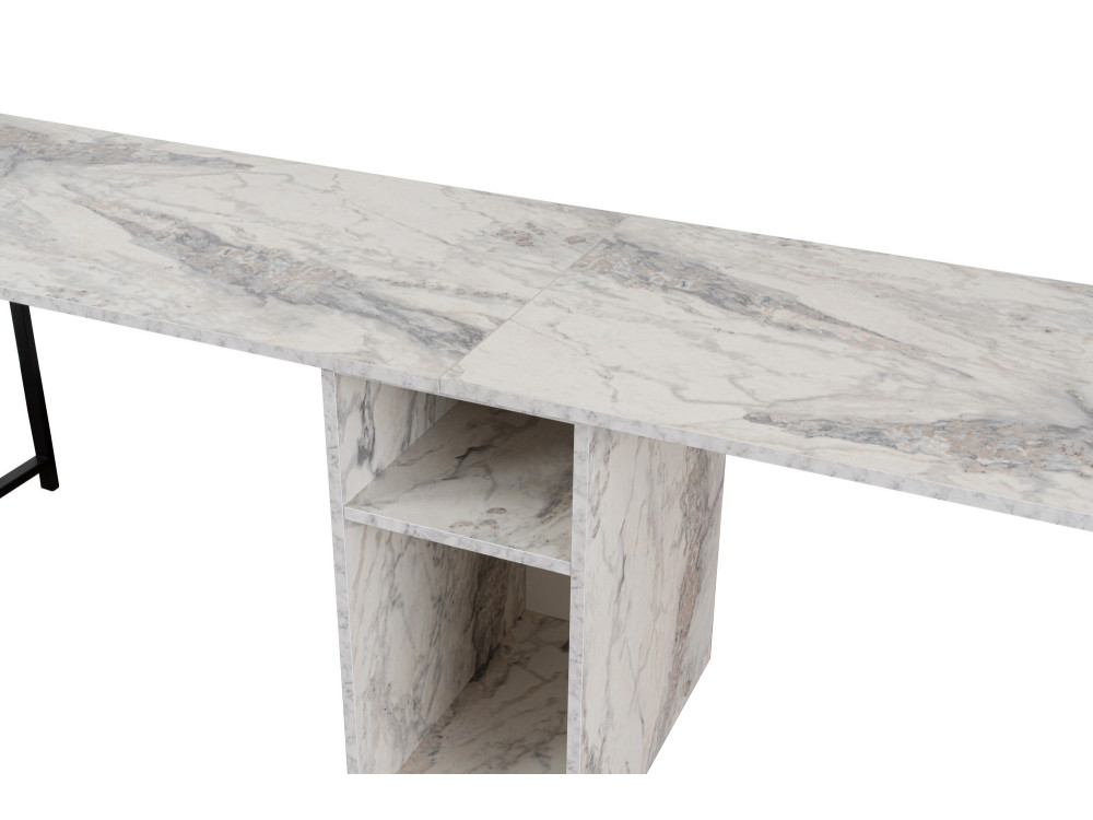 Twin" double desk with 2 wooden...