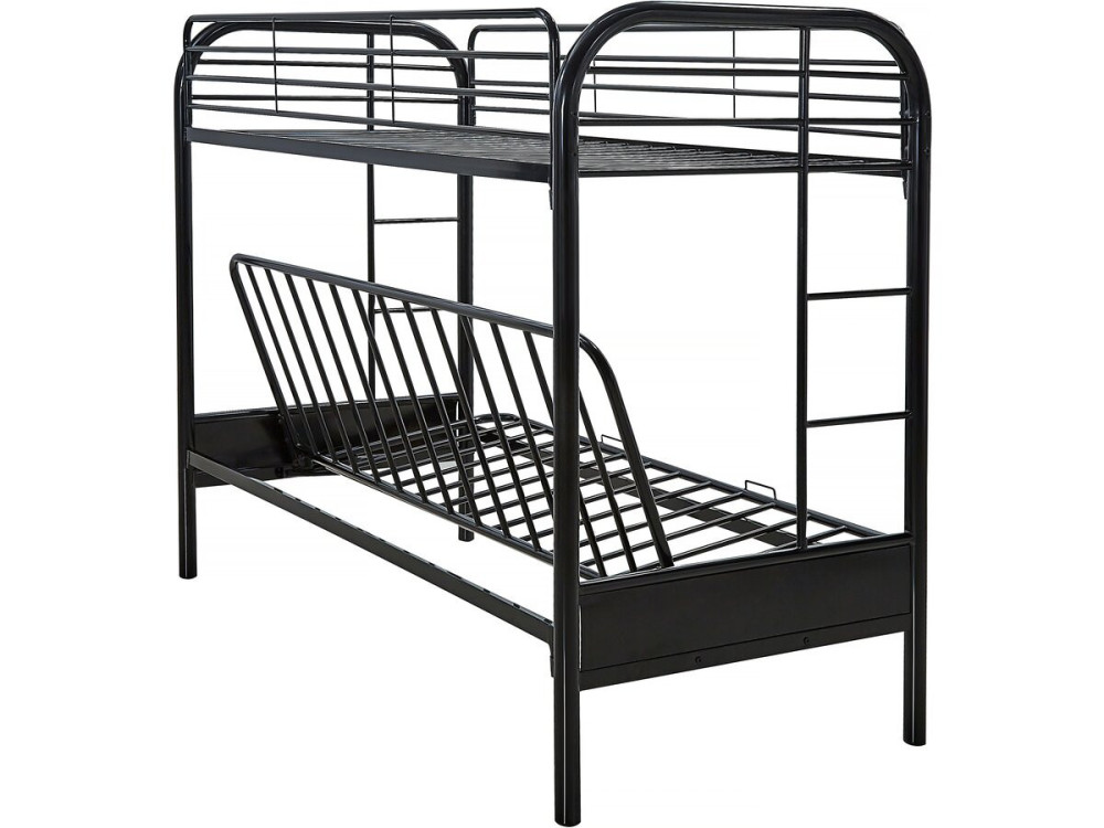 Mezzanine bed "POLO" - Metal - Black