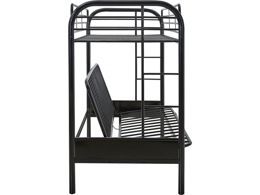 Mezzanine bed "POLO" - Metal - Black