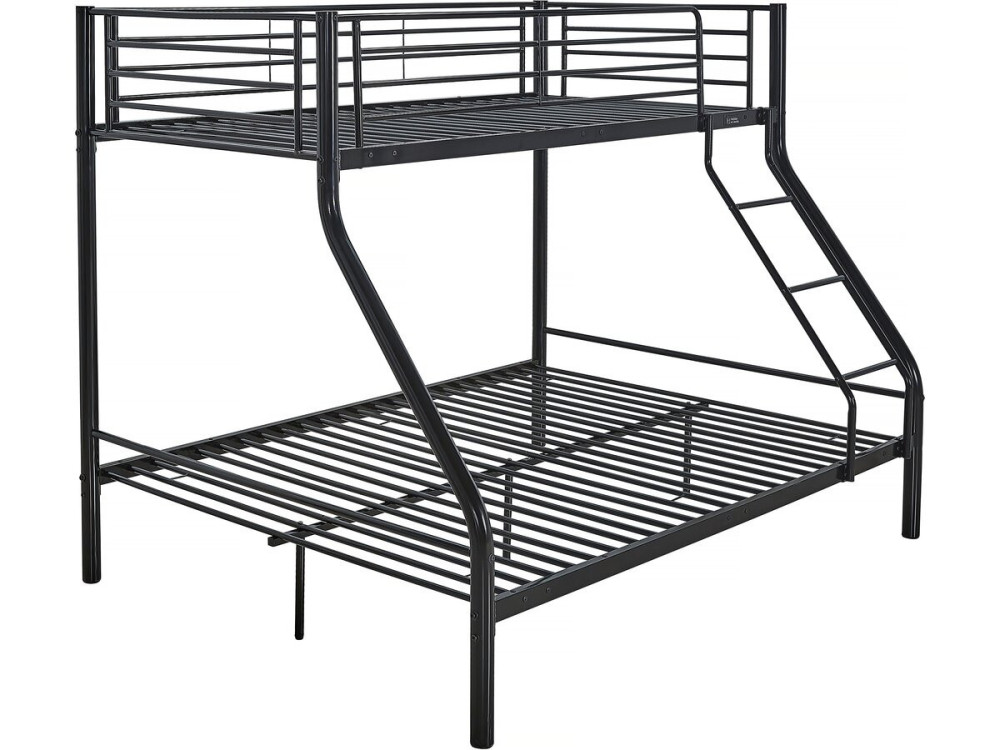 Bunk bed "LEO" - Black - Metal