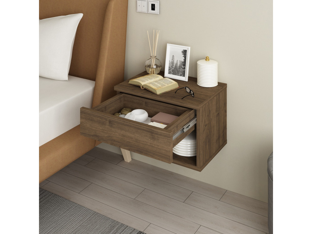 Ribes" wooden bedside table - 45 x 32...