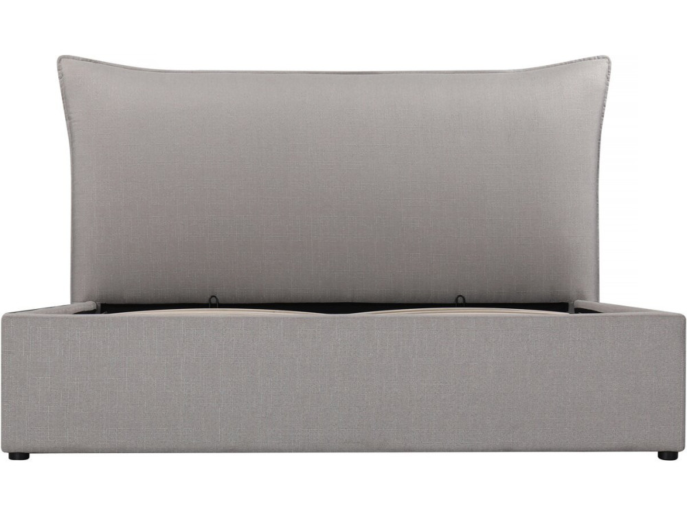 Megeve double storage bed 140 x 200 cm - Grey