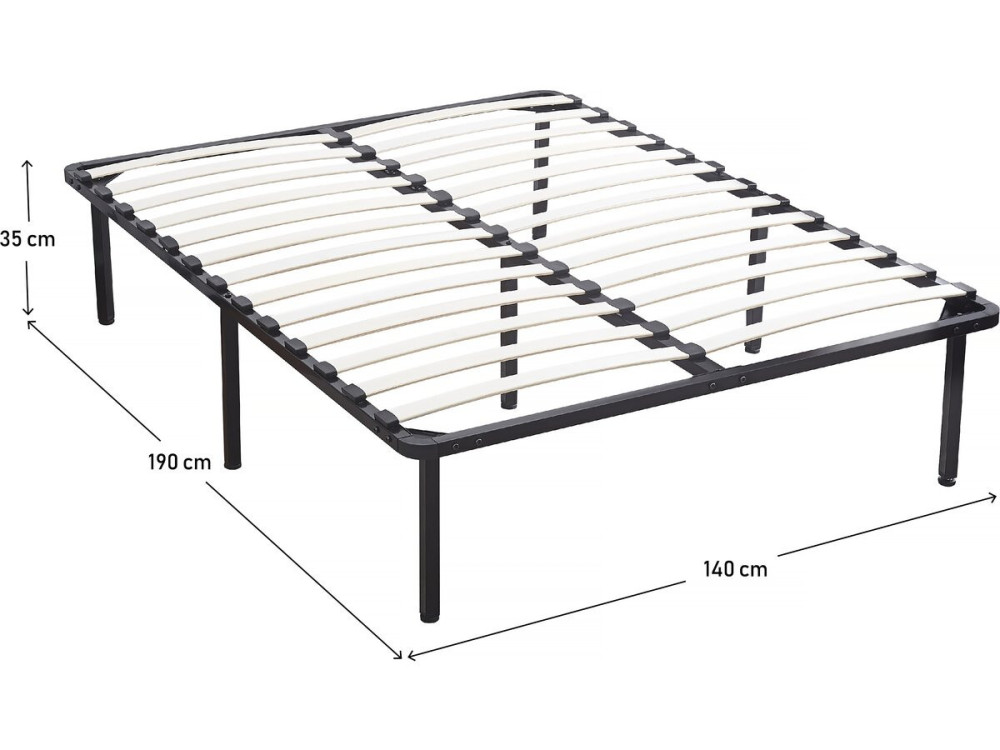Slatted frame - 140 x 190 cm - 13 slats
