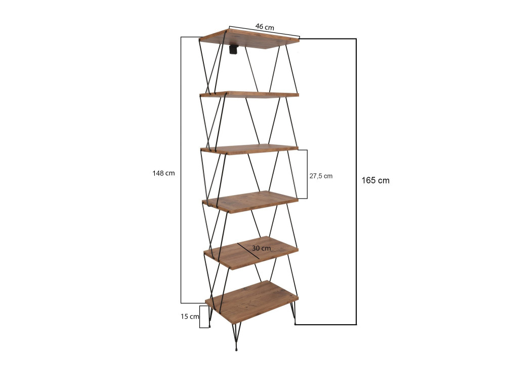 Balaban" wooden bookcase - 46 x 30 x...