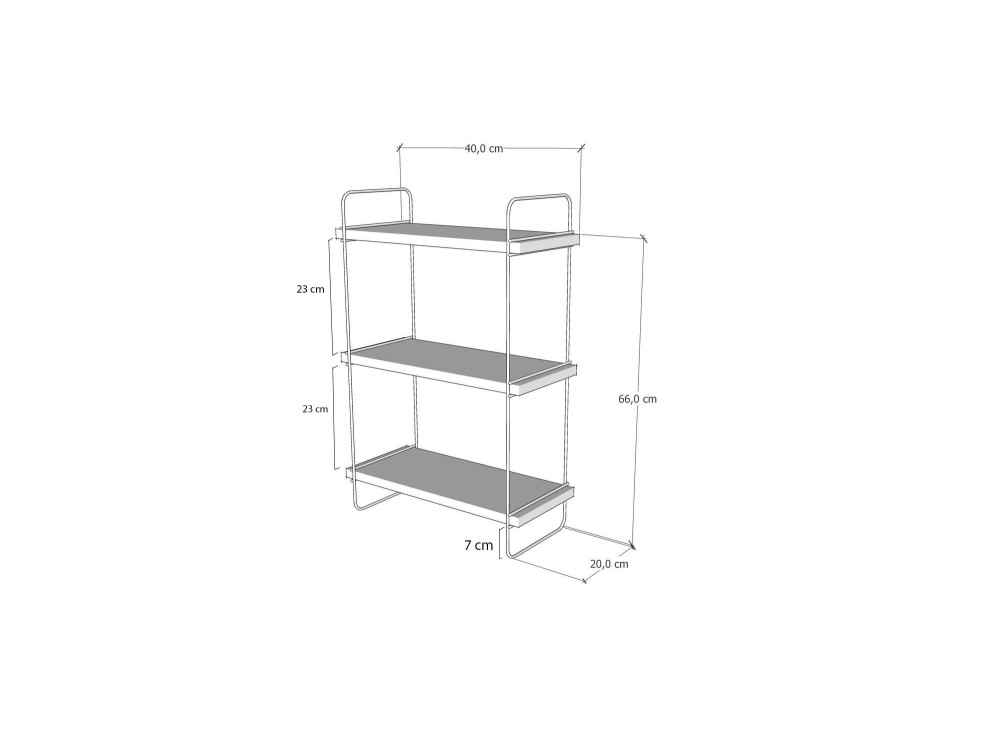 Pulalis" wooden wall shelf - 40 x 20...