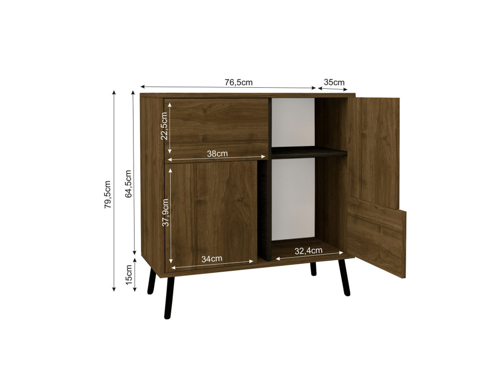 Parametre 2 76.5 x 35 x 79.5 cm Parametre 1 Noyer Istanbul