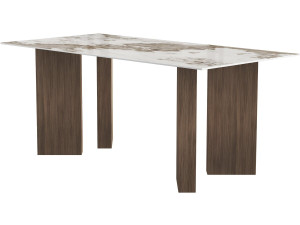 Ceramic Dining Table - 180 cm - "Elma" - Seats 8 - Brown