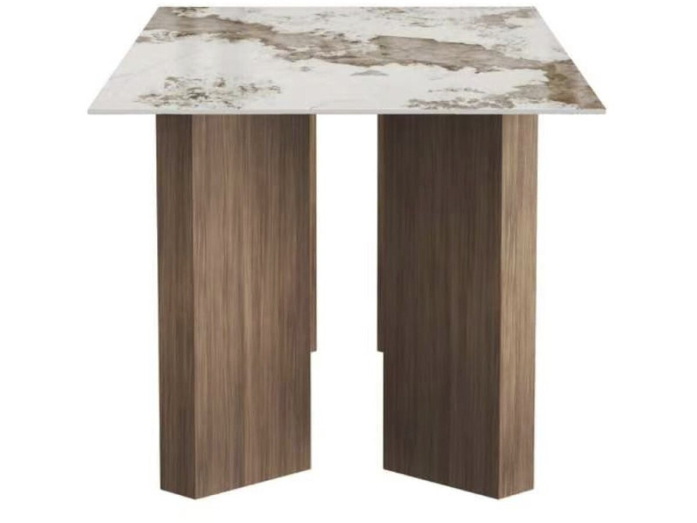 Ceramic Dining Table - 180 cm - "Elma" - Seats 8 - Brown
