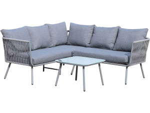 Zanzibar woven rope garden furniture - Light grey