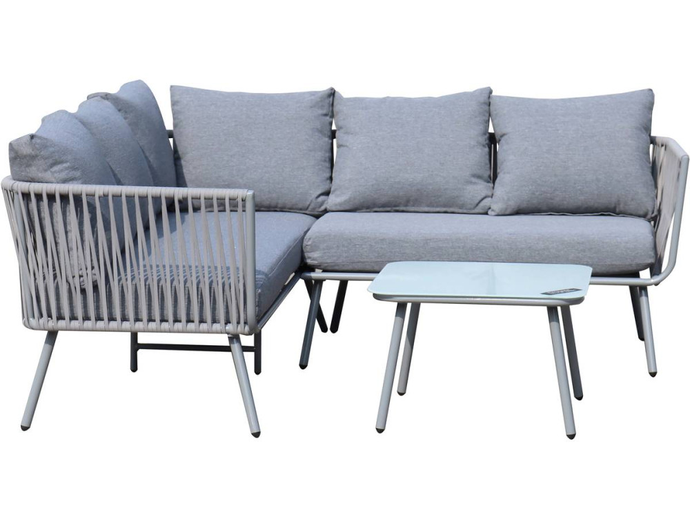 Zanzibar woven rope garden furniture - Light grey