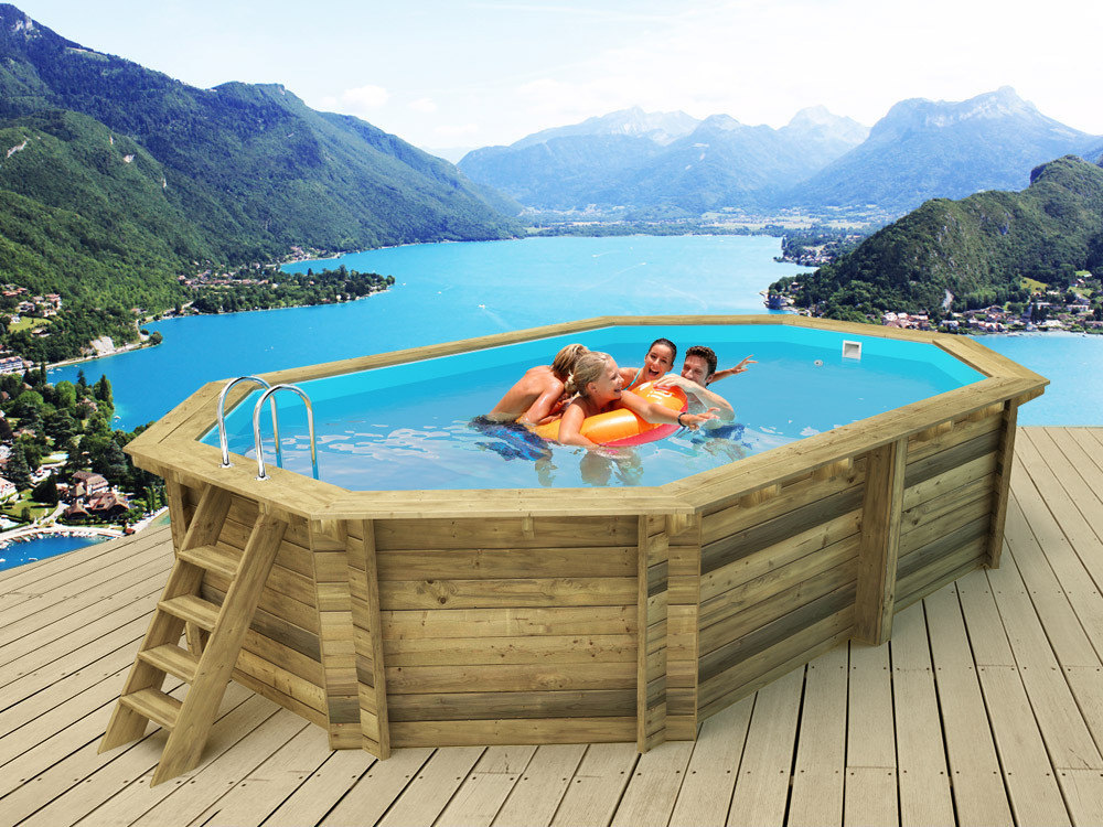 Miami 145" wooden pool - 4.86 x 3.36 x 1.45 m