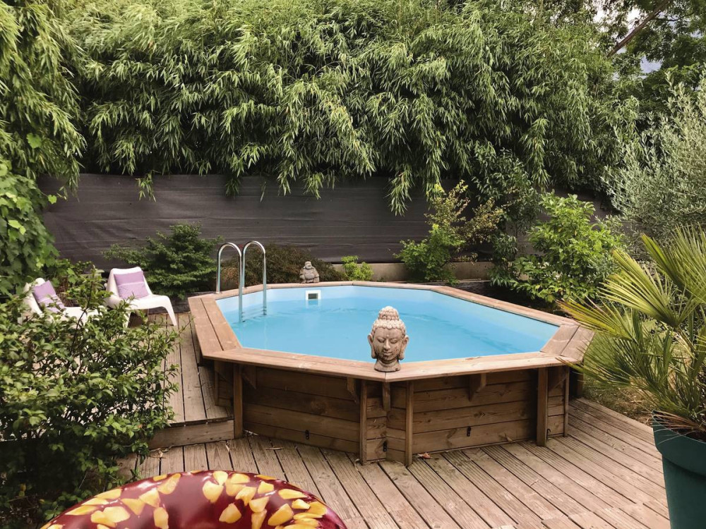 Miami 145" wooden pool - 4.86 x 3.36 x 1.45 m