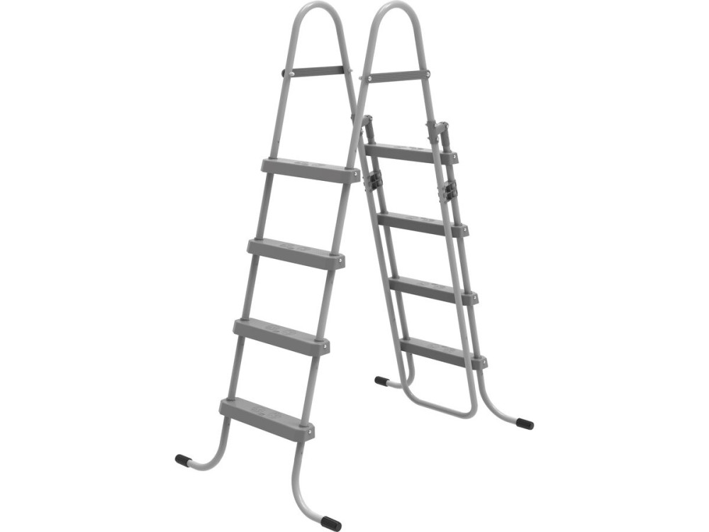 Milo" pool stairs with child safety system - Grey