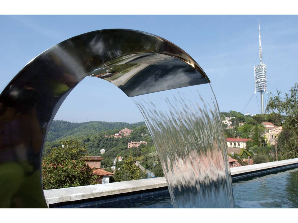 Mini Bali" waterfall pool - 39 x 38 x 59 cm - Stainless steel