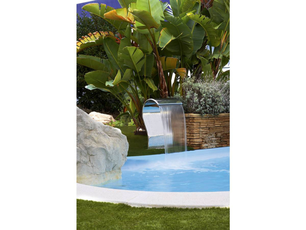 Cayman" waterfall pool - H. 67.5 cm - Stainless steel