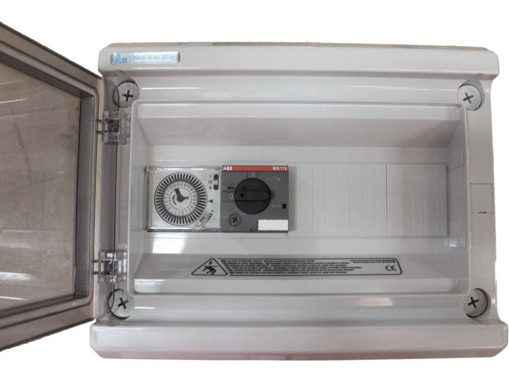 Panorama" filtration control panel - 1 pump - 2 spotlights 600 VA - 1 booster pump - 15 x 28 x 39 cm