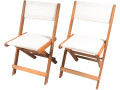 "Seoul" exotic wood folding chair - Maple - Beige - Set of 2 - Beige