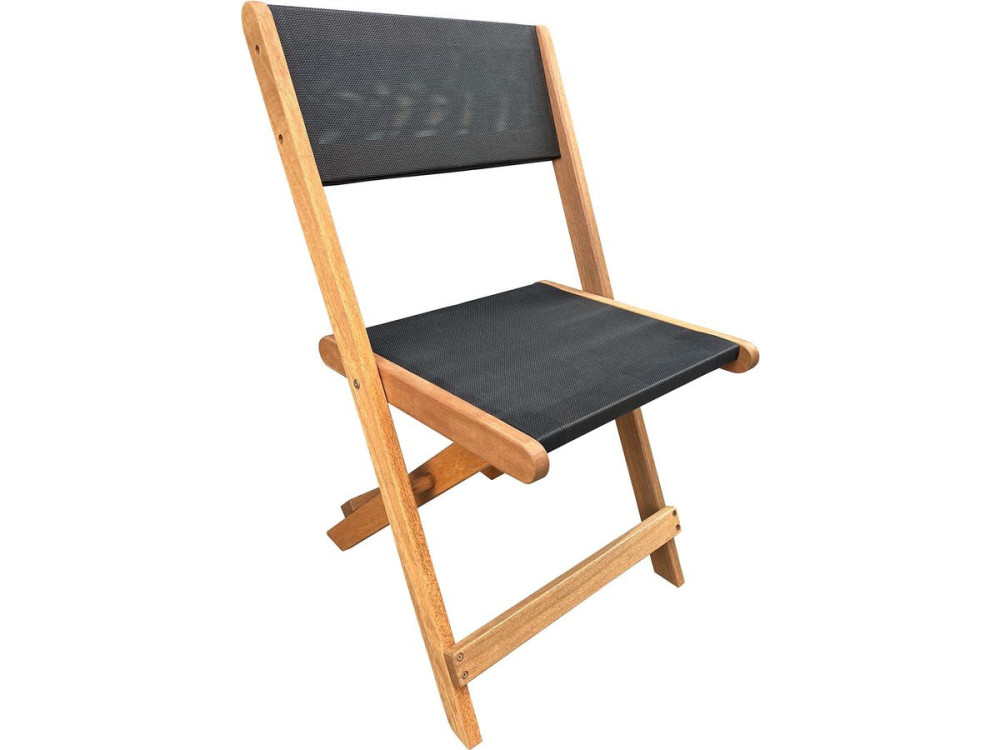 Seoul Exotic Wood Folding Chair - Maple - Black - Set of 2