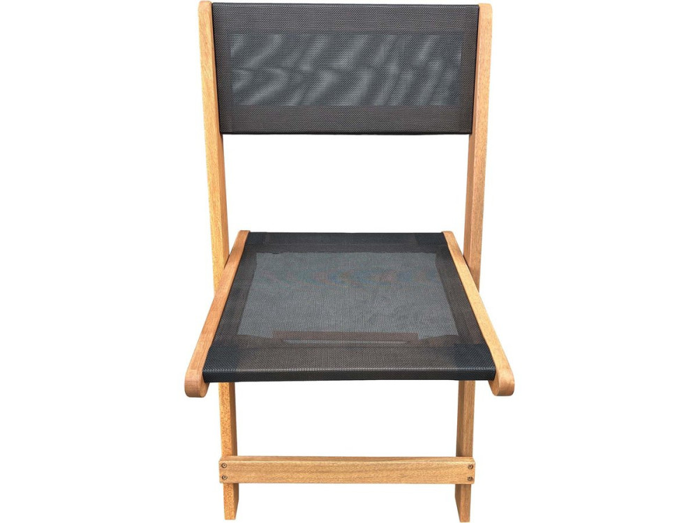 Seoul Exotic Wood Folding Chair - Maple - Black - Set of 2