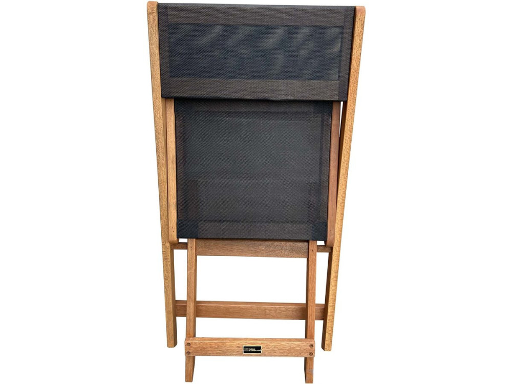 Seoul Exotic Wood Folding Chair - Maple - Black - Set of 2