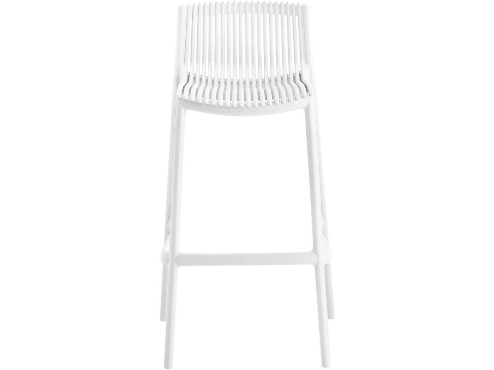 Set of 2 "Néora" plastic stacking high chairs - White