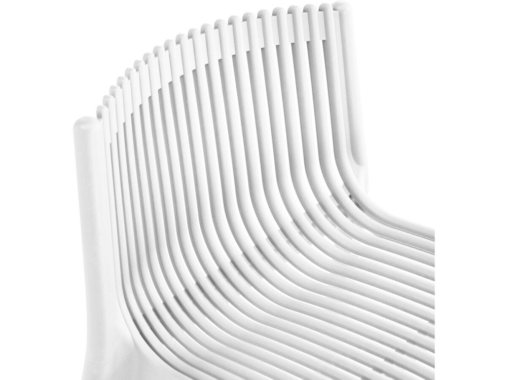 Set of 2 "Néora" plastic stacking high chairs - White