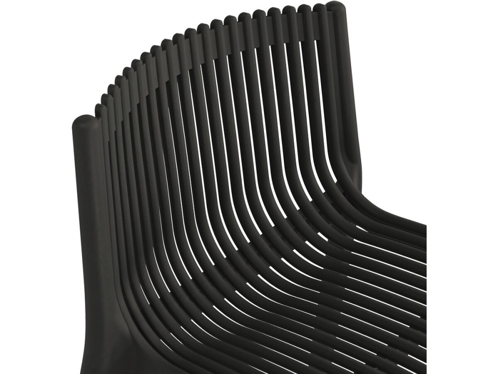 Set of 2 "Néora" plastic stacking high chairs - Black