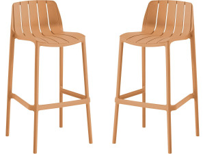 Set of 2 "Vaena" stacking garden high chairs - Orange