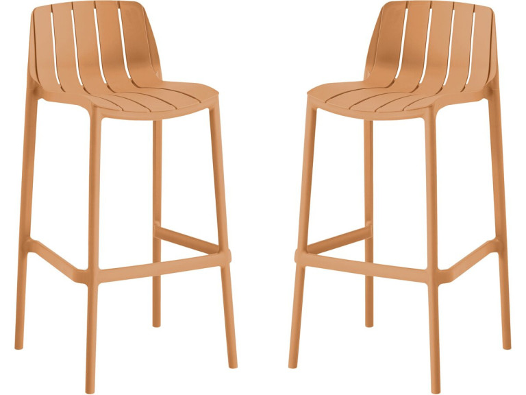 Set of 2 "Vaena" stacking garden high chairs - Orange