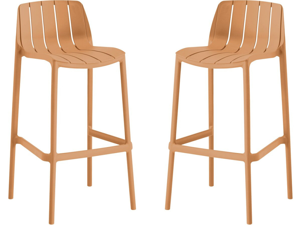 Set of 2 "Vaena" stacking garden high chairs - Orange