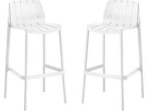 Set of 2 "Vaena" stacking garden high chairs - White