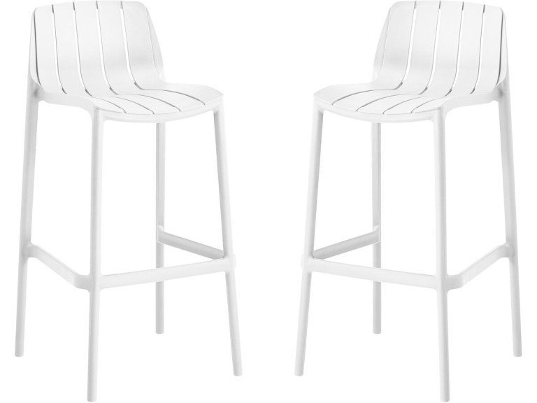 Set of 2 "Vaena" stacking garden high chairs - White