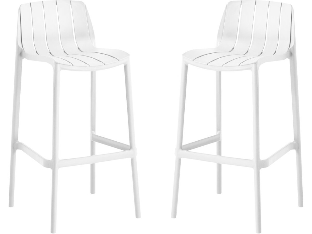 Set of 2 "Vaena" stacking garden high chairs - White