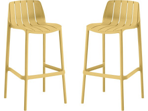 Set of 2 "Vaena" stacking garden high chairs - Yellow
