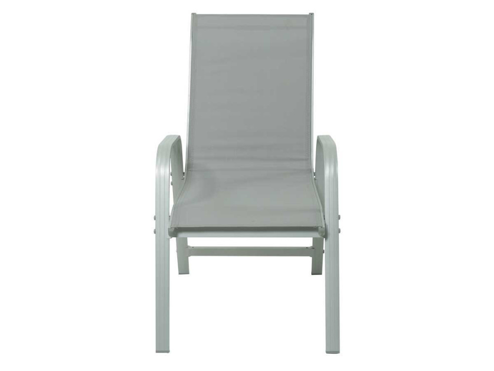 Garden Armchair Aluminium /Textelene "Porto" - Phoenix - light grey - 2 sets