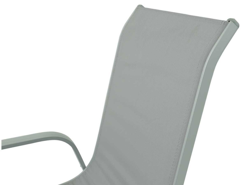 Garden Armchair Aluminium /Textelene "Porto" - Phoenix - light grey - 2 sets