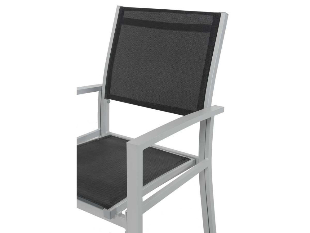2 sets of Aluminium /Textelene Garden Armchairs  "Tropic" - Phoenix - Black