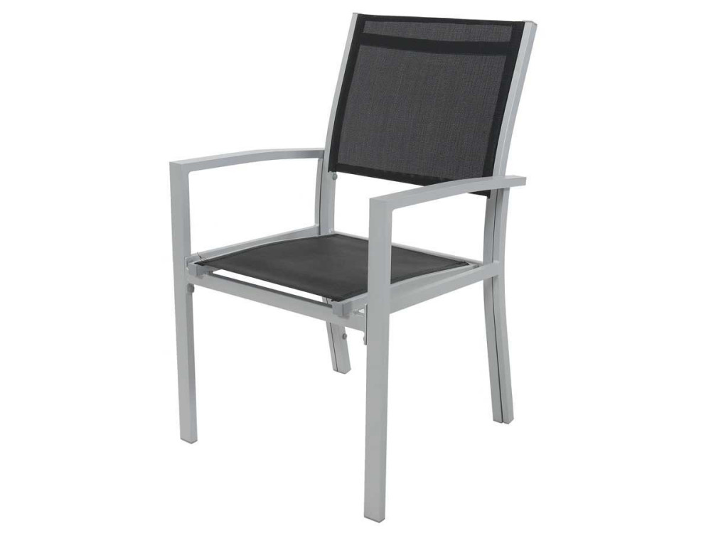2 sets of Aluminium /Textelene Garden Armchairs  "Tropic" - Phoenix - Black