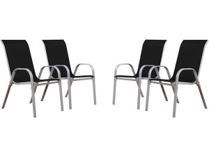 Textelene Garden Armchair "Cordoba" - Phoenix - Black - Set of 4