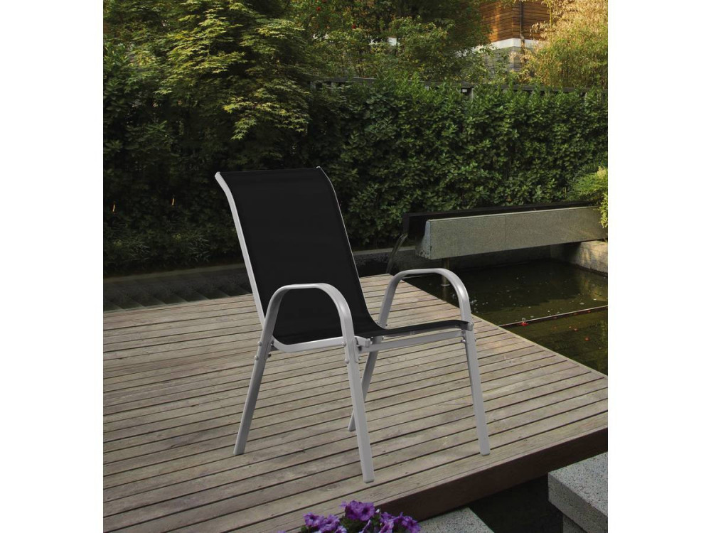 Textelene Garden Armchair "Cordoba" - Phoenix - Black - Set of 4