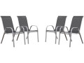 Textelene Garden Armchair "Cordoba" - Phoenix - Black - Set of 4 - Dark Grey