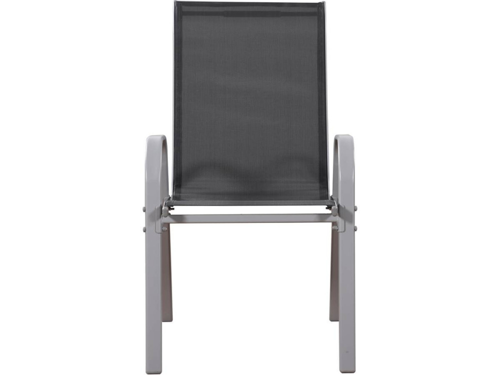 Textelene Garden Armchair "Cordoba" - Phoenix - Dark grey / silver - Set of 4